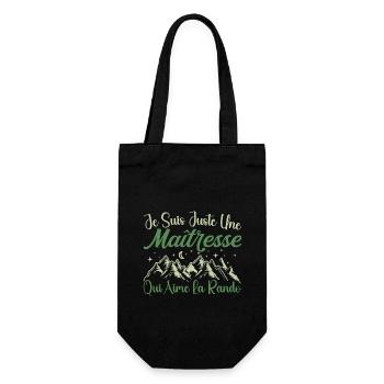 Maîtresse aventurier passionnée de Randonnée - Sac à bouteille - noir - Devant