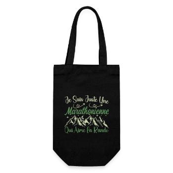 Marathonienne aventurier passionnée de Randonnée - Sac à bouteille - noir - Devant