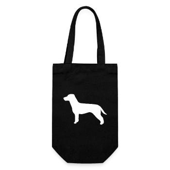 Jack Russell Terrier Silhouette - Geschenkbeutel für Flaschen - Schwarz - Vorne