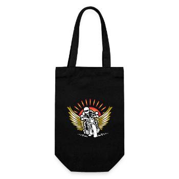 Motif Biker Motorcycle Gift - Gift Bag for Bottles - black - Front