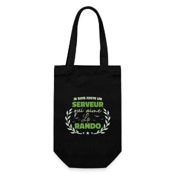 Fier d’être Serveur et Passionné de la Randonnée - Sac à bouteille - noir - Devant