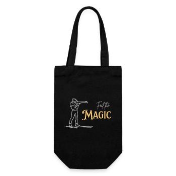 Feel the Magic - Biathlon - Geschenkbeutel für Flaschen - Schwarz - Vorne