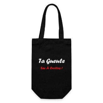 Shhh Humor Poop Bag Shut Your Mouth - Gift Bag for Bottles - black - Front