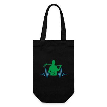 Hockey sur gazon Heartbeat | Les couleurs peuvent être changées - Sac à bouteille - noir - Devant