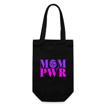 Mompower Strong Mom | Color changeable - Gift Bag for Bottles - black - Front