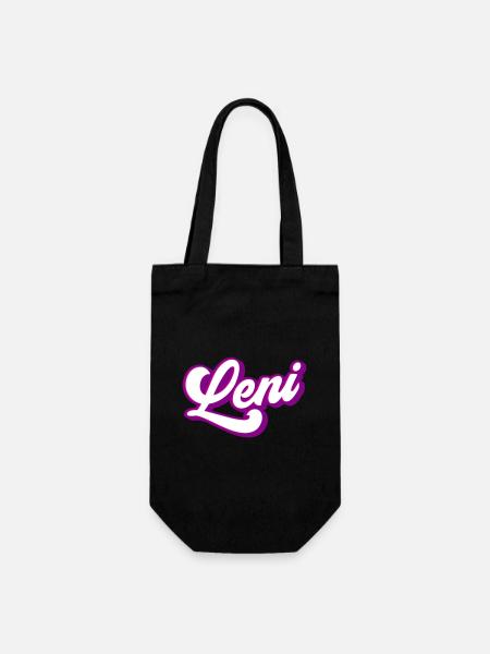 Leni | Farben änderbar - Geschenkbeutel für Flaschen - Schwarz