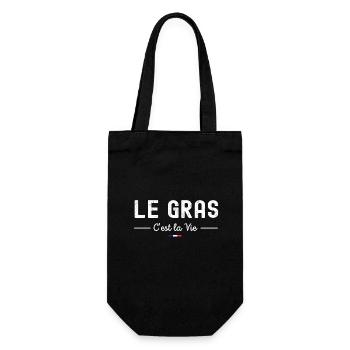 Fat is Life! For heavy eaters! - Gift Bag for Bottles - black - Front