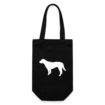 Labrador Silhouette - Geschenkbeutel für Flaschen - Schwarz - Vorne