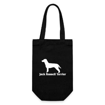 Jack Russell Terrier Silhouette - Geschenkbeutel für Flaschen - Schwarz - Vorne