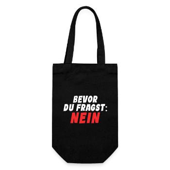 Klarer Durchblick - Geschenkbeutel für Flaschen - Schwarz - Vorne