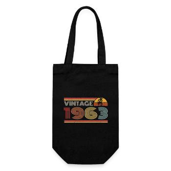 1963 Limited Edition Birthday Outfit 1963 vintag - Gift Bag for Bottles - black - Front