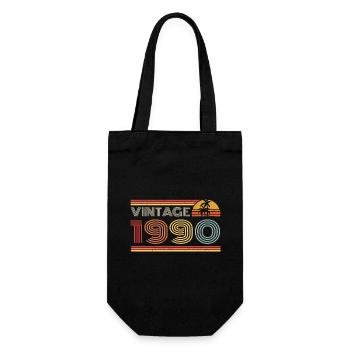 1990 Limited Edition Birthday Outfit 1990 vintag - Gift Bag for Bottles - black - Front
