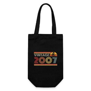 2007 Limited Edition Geburtstag Outfit 2007 vintag - Geschenkbeutel für Flaschen - Schwarz - Vorne
