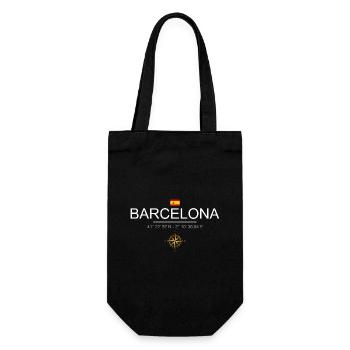 Barcelona Souvenir - Geschenkbeutel für Flaschen - Schwarz - Vorne