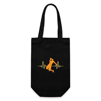 ECG Heartbeat Basketball Pulse | Les couleurs peuvent être changées - Sac à bouteille - noir - Devant