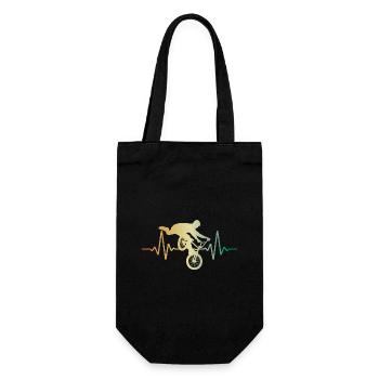 Heartbeat BMX Heart Rate ECG - Gift Bag for Bottles - black - Front