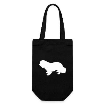 Cavalier King Charles Spaniel Silhouette - Geschenkbeutel für Flaschen - Schwarz - Vorne
