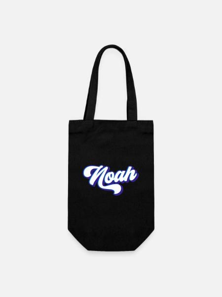 Noah | Farben änderbar - Geschenkbeutel für Flaschen - Schwarz