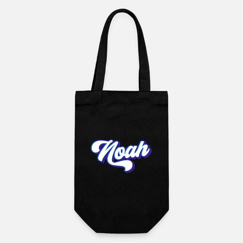 Noah | Farben änderbar - Geschenkbeutel für Flaschen - Schwarz