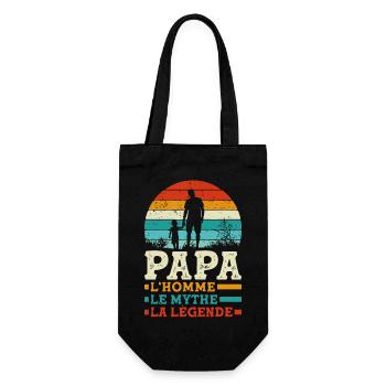 Papa l'homme le mythe la légende Cadeau - Sac à bouteille - noir - Devant