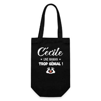 Cécile Cadeau pour une maman génial - Sac à bouteille - noir - Devant