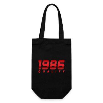 1986 quality | Farbe änderbar - Geschenkbeutel für Flaschen - Schwarz - Vorne
