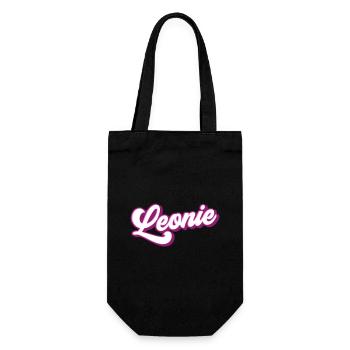 Leonie | Farben änderbar - Geschenkbeutel für Flaschen - Schwarz - Vorne