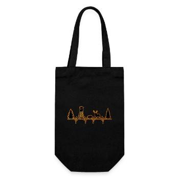 Hunter Heartbeat Pulse Fire ECG - Gift Bag for Bottles - black - Front