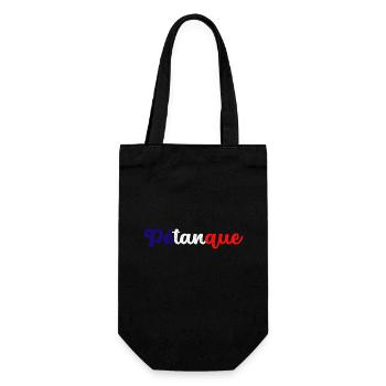 Petanque, zum Bowling - Geschenkbeutel für Flaschen - Schwarz - Vorne