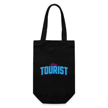 Full Time Tourist | Colors changeable - Gift Bag for Bottles - black - Front