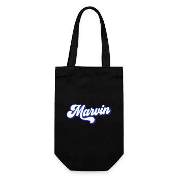 Marvin | Farben änderbar - Geschenkbeutel für Flaschen - Schwarz - Vorne