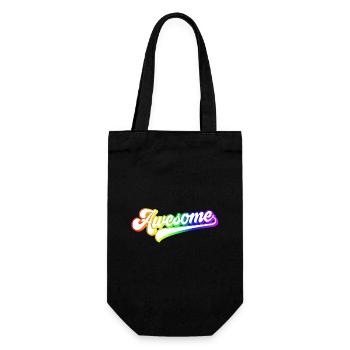 Awesome LGBTQ Pride | Zeige Stolz und Vielfalt - Geschenkbeutel für Flaschen - Schwarz - Vorne