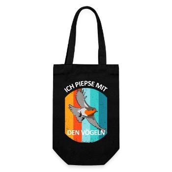 Vogelbeobachtung Vögel Beobachten Birding Vogel - Geschenkbeutel für Flaschen - Schwarz - Vorne