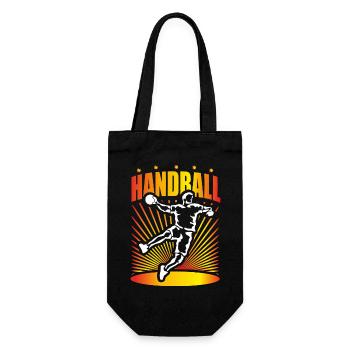 Handball Handballer Geschenk - Geschenkbeutel für Flaschen - Schwarz - Vorne
