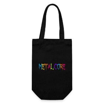Lustige Metalcore Regenbogenfarben Metalhead - Geschenkbeutel für Flaschen - Schwarz - Vorne