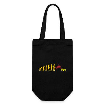 Spikeball - Evolution of Roundnet| Farben änderbar - Geschenkbeutel für Flaschen - Schwarz - Vorne
