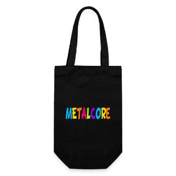 Lustige Metalcore Regenbogenfarben Metalhead - Geschenkbeutel für Flaschen - Schwarz - Vorne
