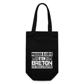 Passer À Côte D'Un Breton,bretons,bretagne,rétro - Sac à bouteille - noir - Devant