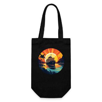 Cruise Cruise Ship Sunset - Gift Bag for Bottles - black - Front