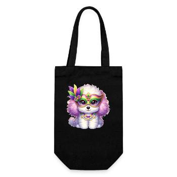 Conception de caniche Mardi Gras - Sac à bouteille - noir - Devant