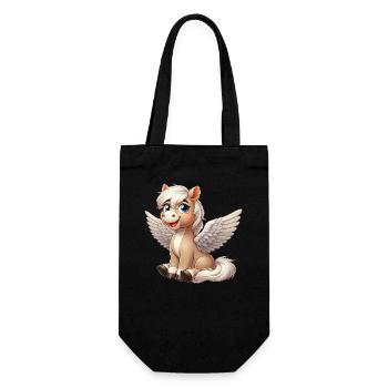 Cute Horse Angel Cartoon with Wings - Gift Bag for Bottles - black - Front