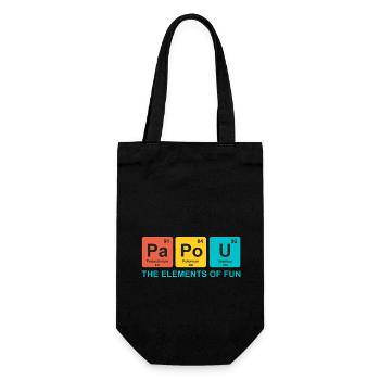 papou elements science cadeau papa drole - Sac à bouteille - noir - Devant