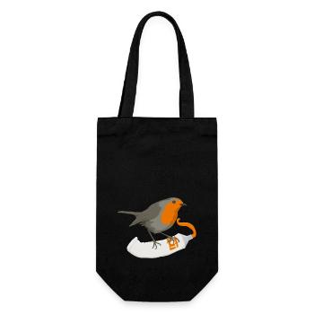 Robin - Gift Bag for Bottles - black - Front