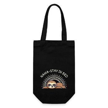NAMA-STAY IN BED - Yoga Design for Relaxation Fan - Gift Bag for Bottles - black - Front