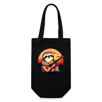 Lazy guitarist at sunset - Gift Bag for Bottles - black - Front