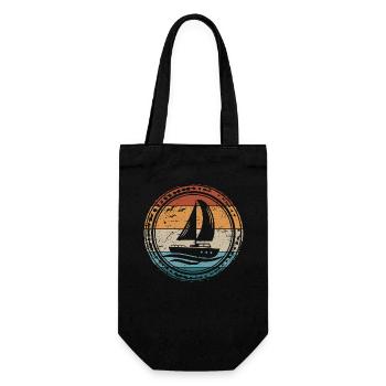 Voile Voilier Vintage Captain Sailor - Sac à bouteille - noir - Devant
