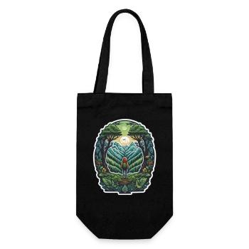Nature love - Gift Bag for Bottles - black - Front
