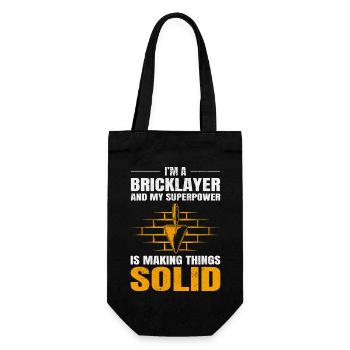 Bricklayer Bricklaying Brick Mason Wall Builder - Gift Bag for Bottles - black - Front