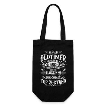 Oldtimer Baujahr 1995 Jahrgang Geburtstag Geschenk - Geschenkbeutel für Flaschen - Schwarz - Vorne