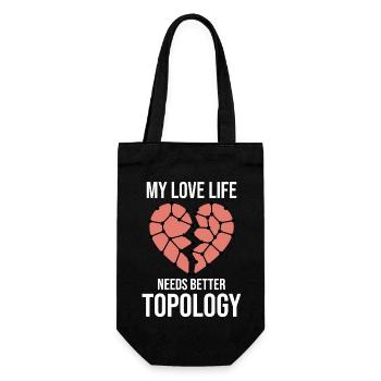 GIS Topology Data Clean Up Geo Love Humor - Gift Bag for Bottles - black - Front